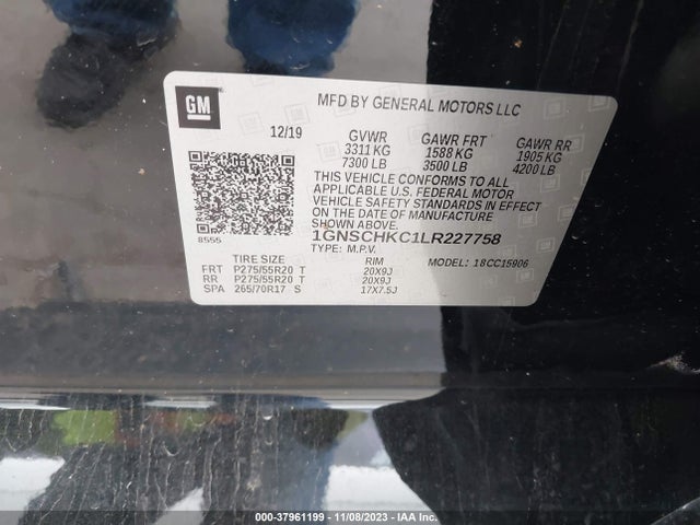 Chevrolet Suburban 2wd Lt 2020 1GNSCHKC1LR227758 Image 9