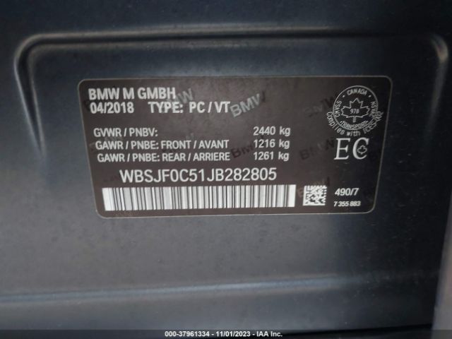 WBSJF0C51JB282805 BMW M5