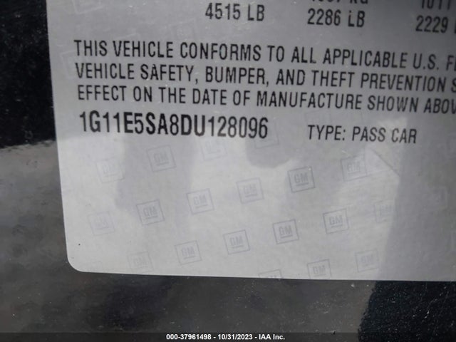 2013 CHEVROLET MALIBU 2LT VIN: 1G11E5SA8DU128096