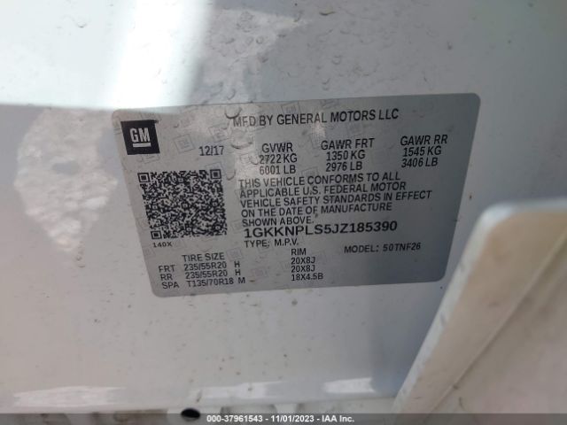 1GKKNPLS5JZ185390 GMC Acadia Denali