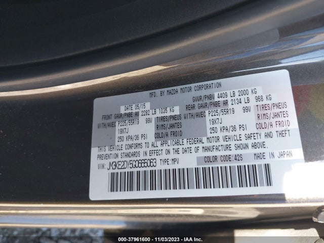 Mazda Cx-5 Grand Touring 2016 JM3KE2DY5G0665063 Image 9