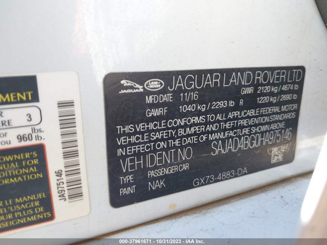 2017 JAGUAR XE SAJAD4BG0HA975146 Photo 8