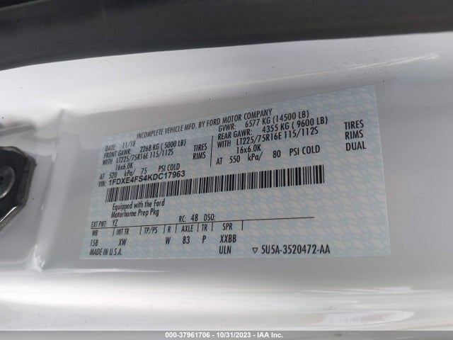 Ford Econoline 2019 1FDXE4FS4KDC17963 Image 69