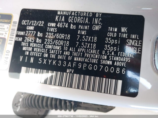 KIA Sportage Ex 2023 5XYK33AF9PG070086 Image 9