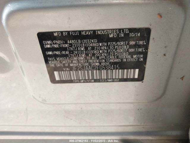 JF2SJAAC2FG538415 Subaru Forester 2.5i