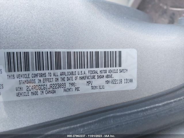 2C4RDGCG1JR223099 Dodge Grand Caravan Sxt