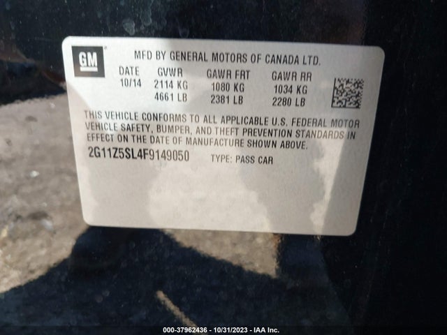 Chevrolet IMPALA LS 2015 2G11Z5SL4F9149050 Image 9