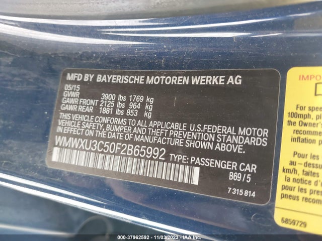 2015 MINI HARDTOP WMWXU3C50F2B65992 Photo 8