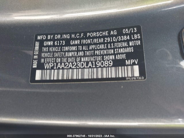 2013 PORSCHE CAYENNE WP1AA2A23DLA19089 Photo 8