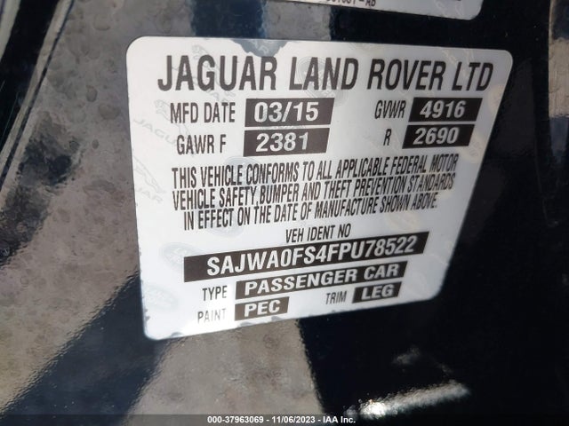 2015 JAGUAR XF SAJWA0FS4FPU78522 Photo 8