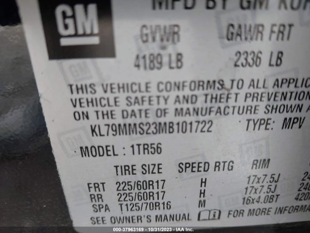 Chevrolet Trailblazer Fwd Ls 2021 KL79MMS23MB101722 Image 9