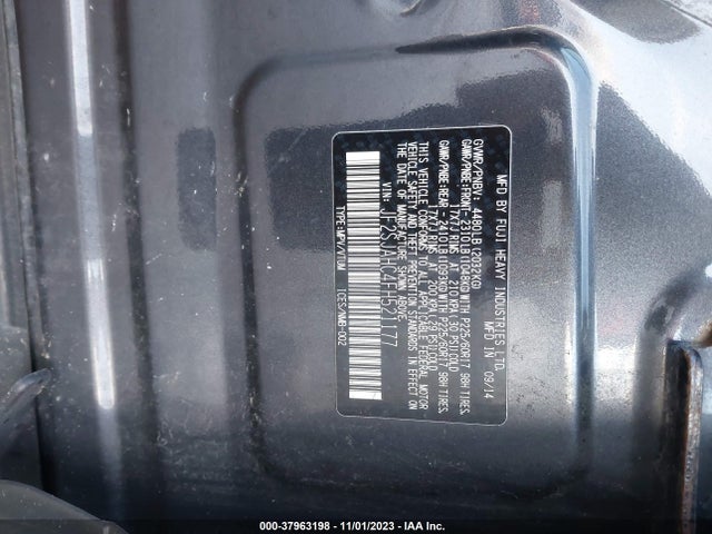 2015 SUBARU FORESTER 2.5I LIMITED VIN: JF2SJAHC4FH521177