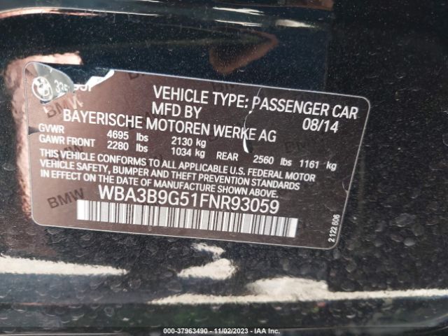 2015 BMW 335I WBA3B9G51FNR93059 Photo 8
