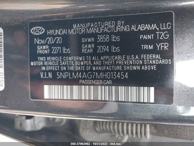 Hyundai ELANTRA SEL 2021 5NPLM4AG7MH013454 Image 9
