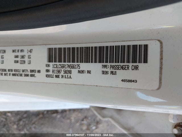 2007 CHRYSLER SEBRING TOURING VIN: 1C3LC56R17N566175