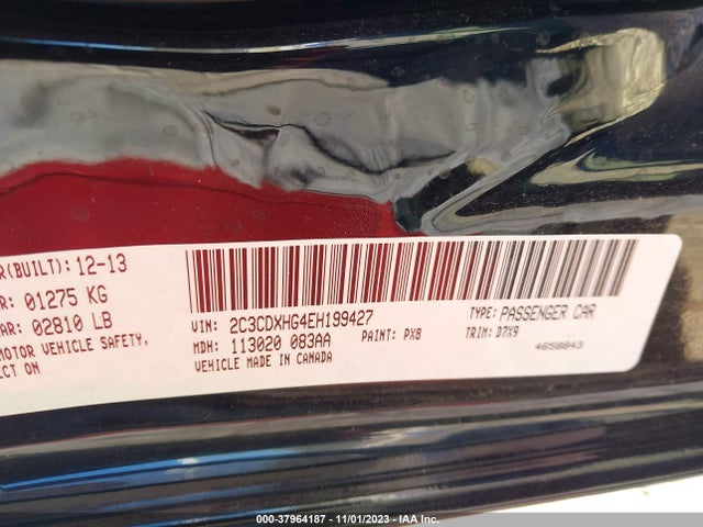 Dodge Charger Sxt 2014 2C3CDXHG4EH199427 Image 9