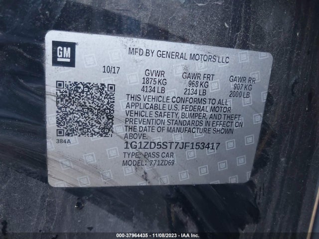 Chevrolet MALIBU LT 2018 1G1ZD5ST7JF153417 Image 9