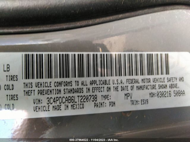 3C4PDCAB6LT220738 Dodge Journey Se Value