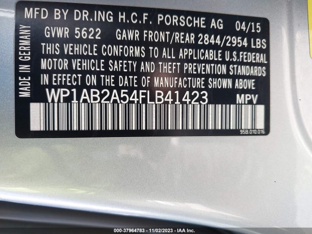 2015 PORSCHE MACAN WP1AB2A54FLB41423 Photo 8