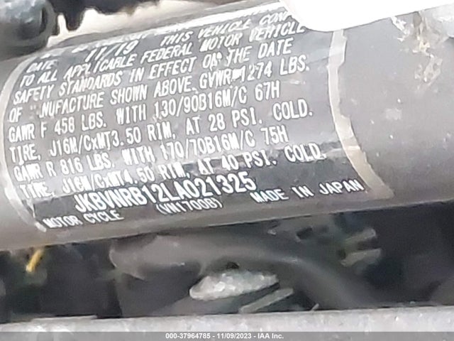 2020 KAWASAKI VN1700 JKBVNRB12LA021325 Photo 9