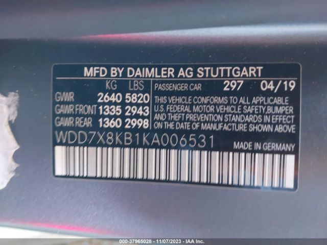 2019 MERCEDES-BENZ AMG GT 63 4-DOOR COUPE WDD7X8KB1KA006531 Photo 8