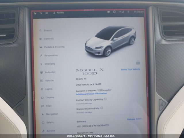 5YJXCAE2XJF116685 Tesla Model X 75d/100d/p100d
