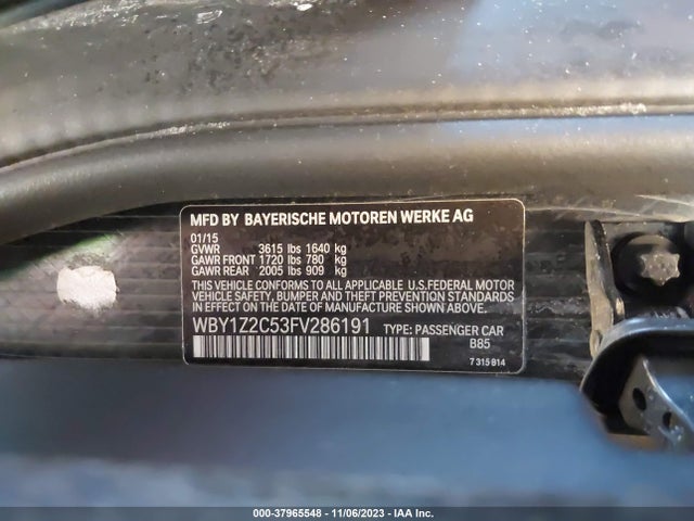 BMW I3 2015 WBY1Z2C53FV286191 Image 9