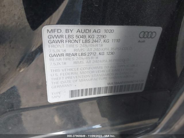 2021 AUDI A4 ALLROAD WA18AAF45MA014129 Photo 8