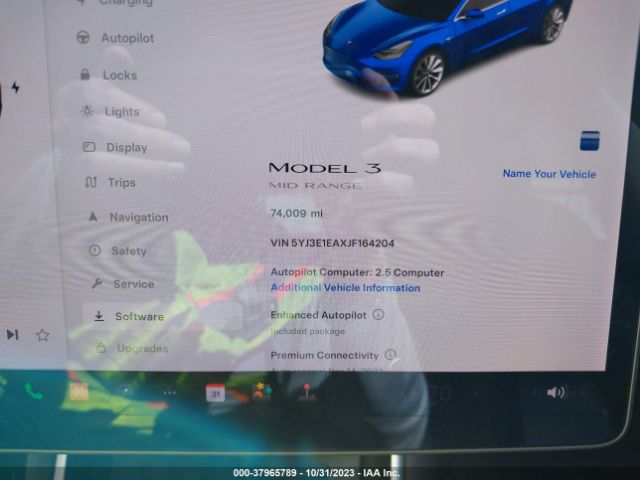 5YJ3E1EAXJF164204 Tesla Model 3 Range Battery