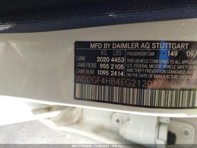 WDDGF4HB4EG212057 Mercedes-Benz C-class C 250