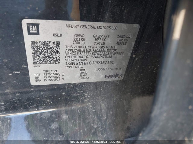 Chevrolet Suburban Lt 2018 1GNSCHKC3JR357151 Image 9