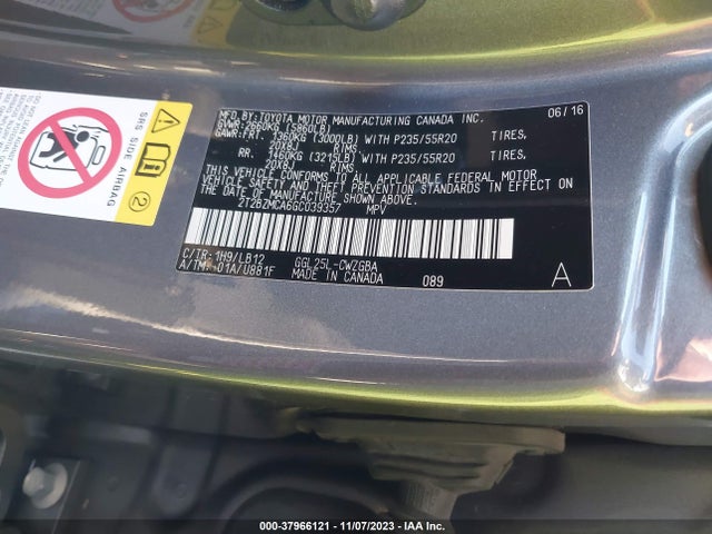 2T2BZMCA6GC039357 Lexus RX 350