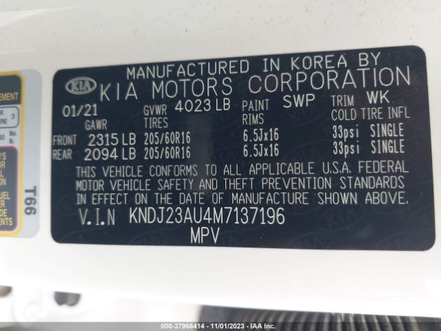 KNDJ23AU4M7137196 KIA SOUL S