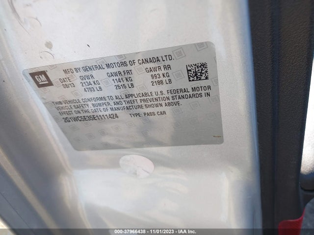 Chevrolet Impala Limited Ltz 2014 2G1WC5E35E1111424 Image 9