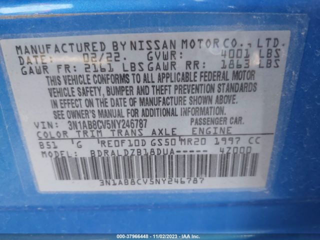 3N1AB8CV5NY246787 Nissan Sentra Sv Xtronic Cvt