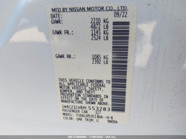 Nissan Leaf Sv Plus 60 Kwh 2023 1N4CZ1CV8PC553283 Image 9