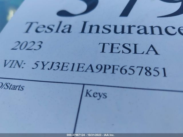 5YJ3E1EA9PF657851 Tesla Model 3 Rear-wheel Drive