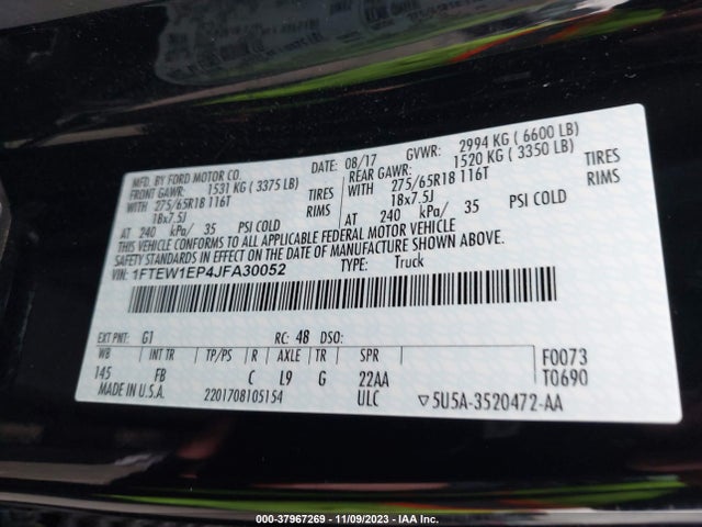 Ford F-150 Xlt 2018 1FTEW1EP4JFA30052 Image 21