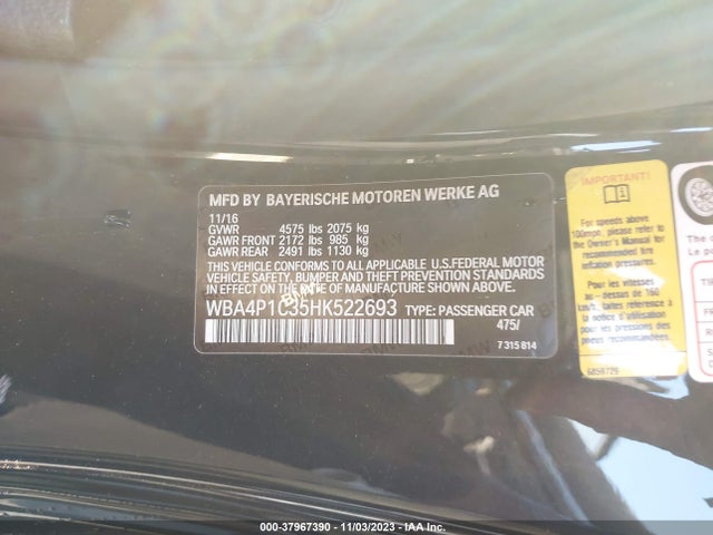 WBA4P1C35HK522693 BMW 440I