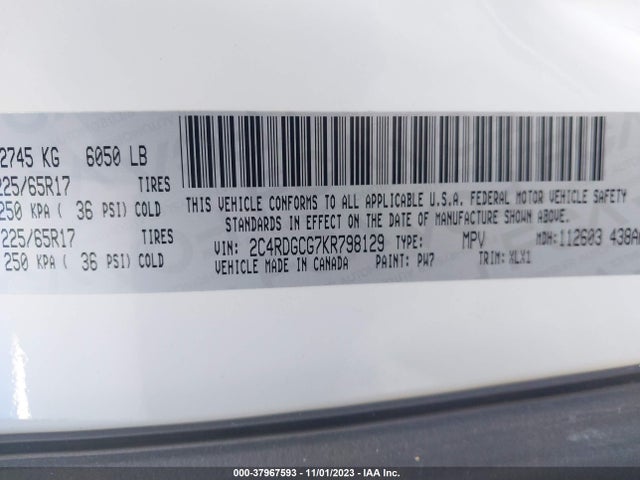 Dodge Grand Caravan Sxt 2019 2C4RDGCG7KR798129 Image 9