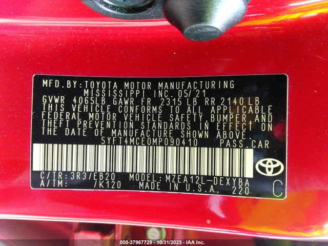 Toyota Corolla Xse 2021 5YFT4MCE0MP090410 Image 9