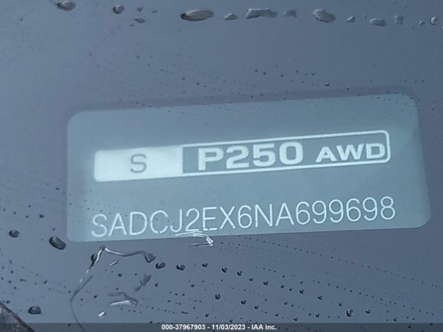 SADCJ2EX6NA699698 Jaguar F-pace S P250 Awd Automatic