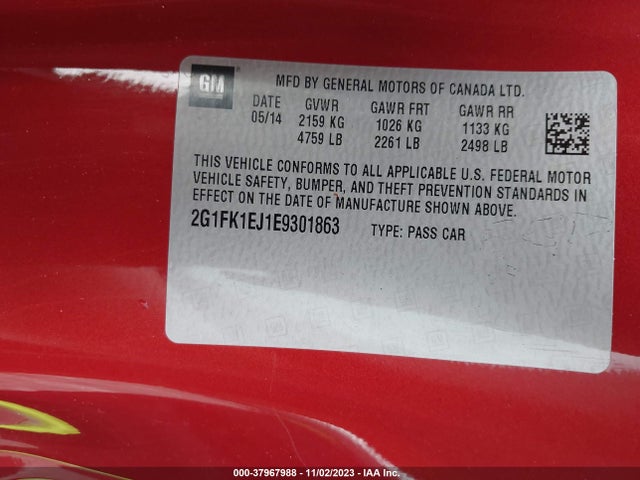 Chevrolet CAMARO 2SS 2014 2G1FK1EJ1E9301863 Image 9