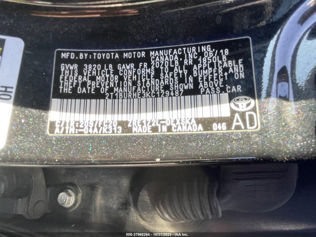 Toyota Corolla L/le/se/xle/xse 2019 2T1BURHE3KC129487 Image 7
