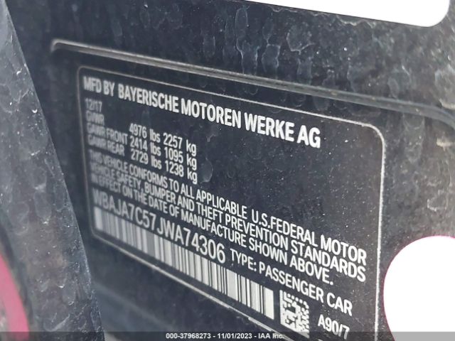 WBAJA7C57JWA74306 BMW 5 Series 530i Xdrive