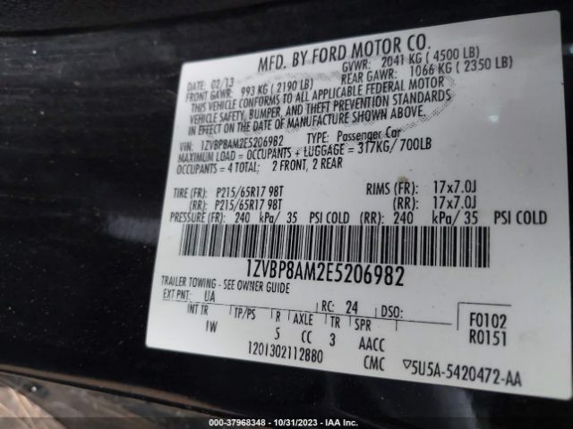 1ZVBP8AM2E5206982 Ford Mustang V6