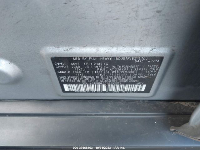 4S4BRDLC0E2293997 Subaru Outback 3.6r Limited