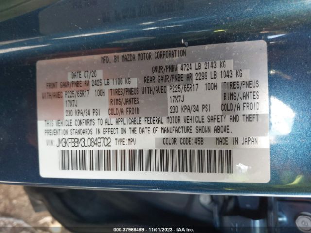 JM3KFBBM3L0849702 Mazda CX-5 SPORT