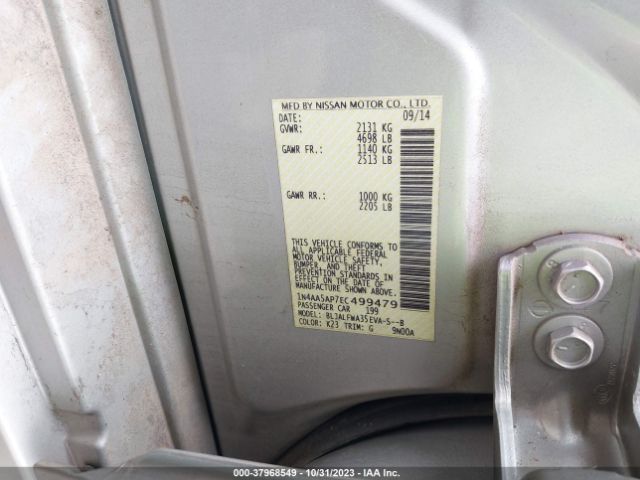 1N4AA5AP7EC499479 Nissan Maxima 3.5 Sv