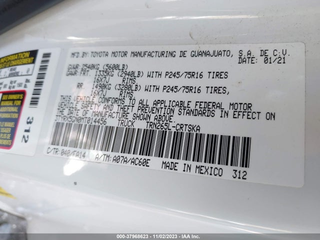 Toyota Tacoma Sr 2021 3TYRX5GN0MT014456 Image 9